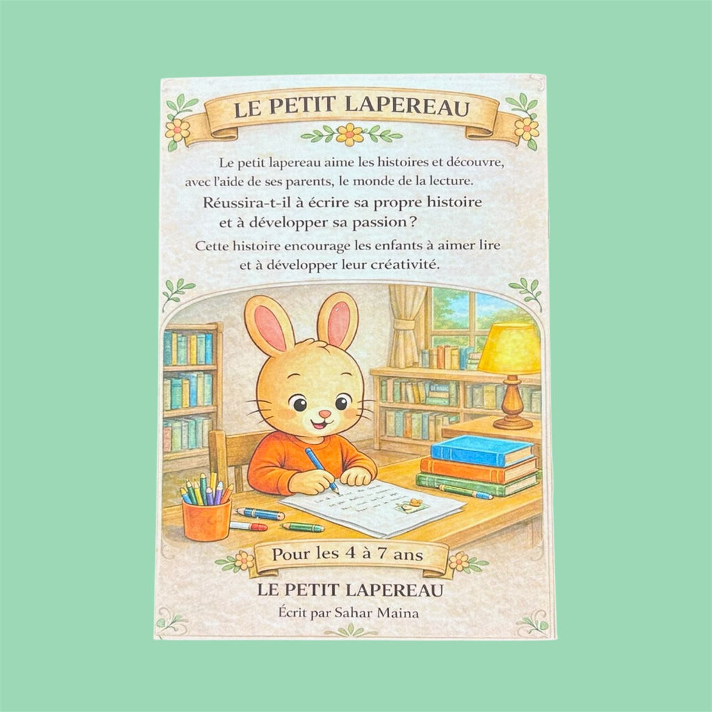 Le petit lapereau aime la lecture