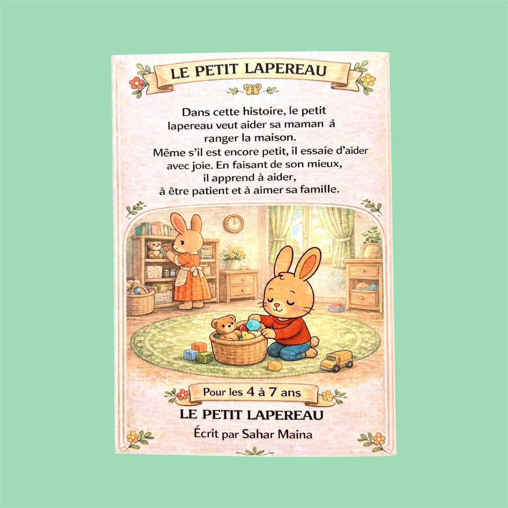 Le petit lapereau aide sa maman
