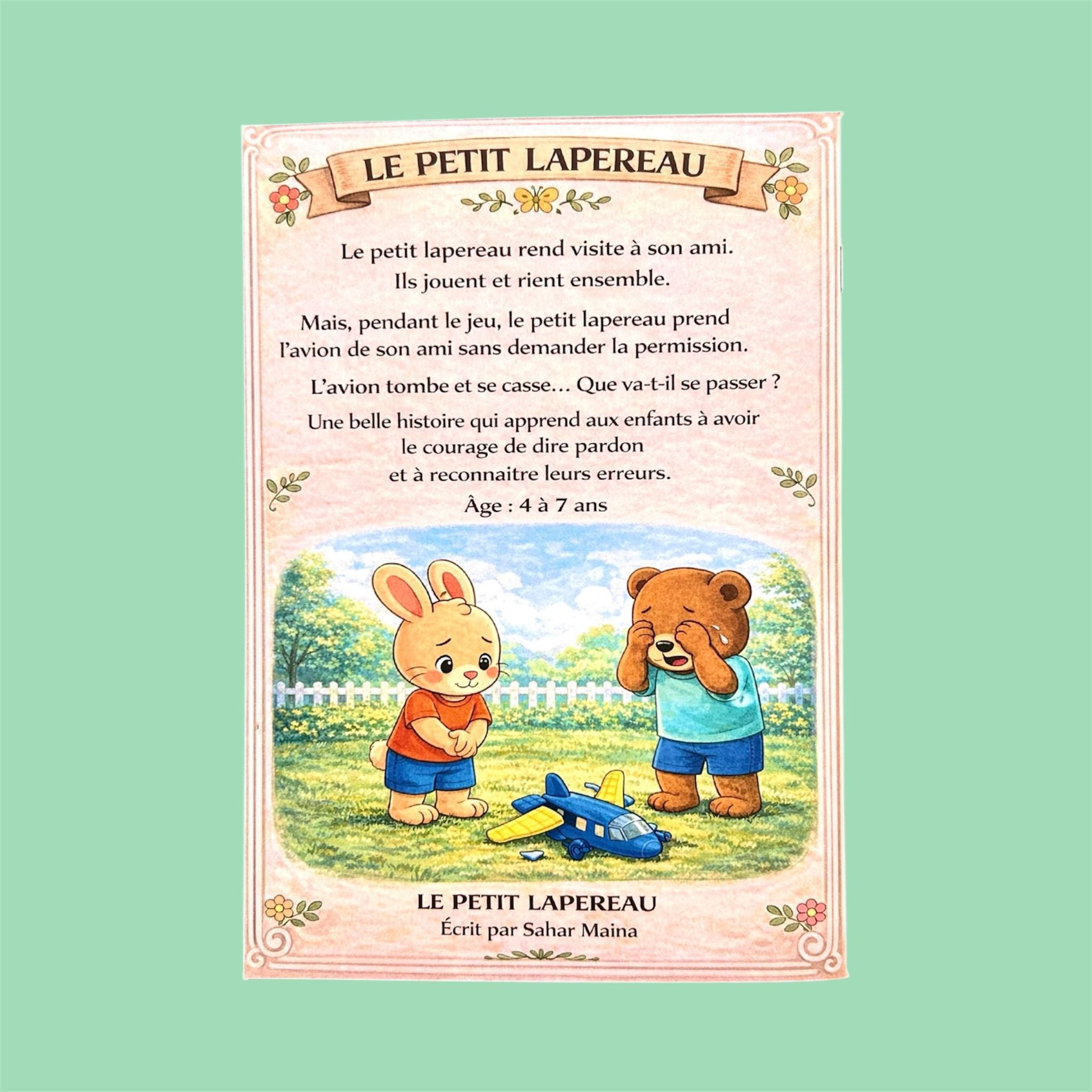 Le petit lapereau apprend à dire pardon