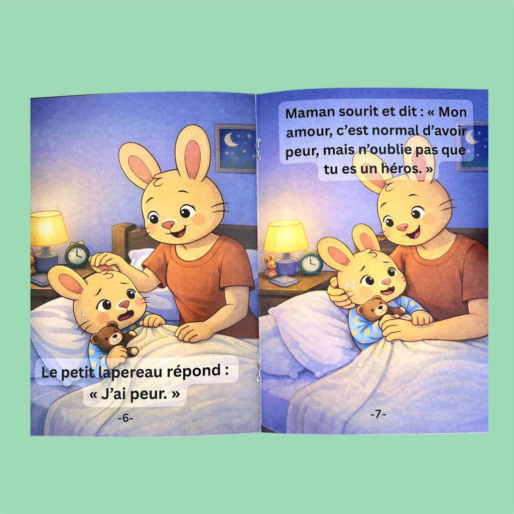 Le petit lapereau a peur de l’obscurité