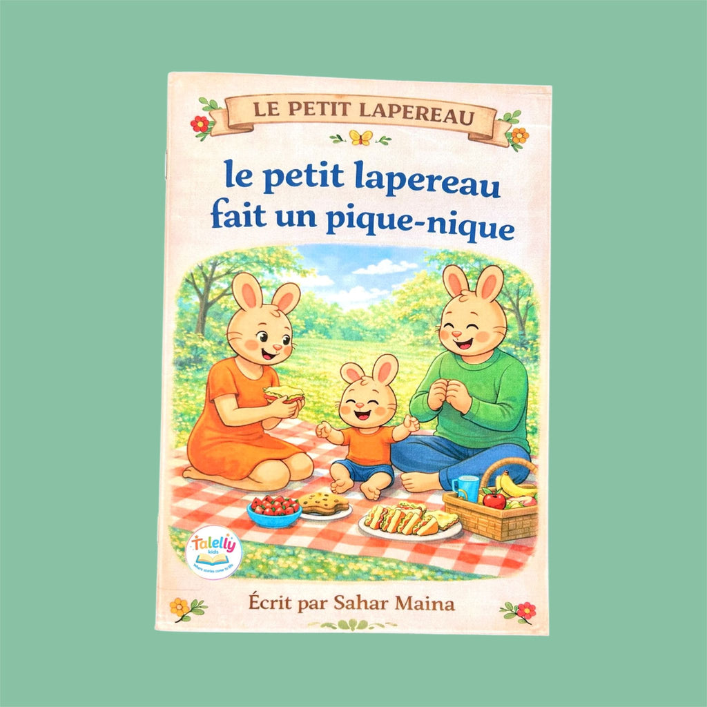 Le petit lapereau fait du pique-nique