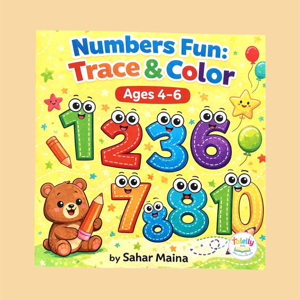 Numbers Fun: Trace & Color