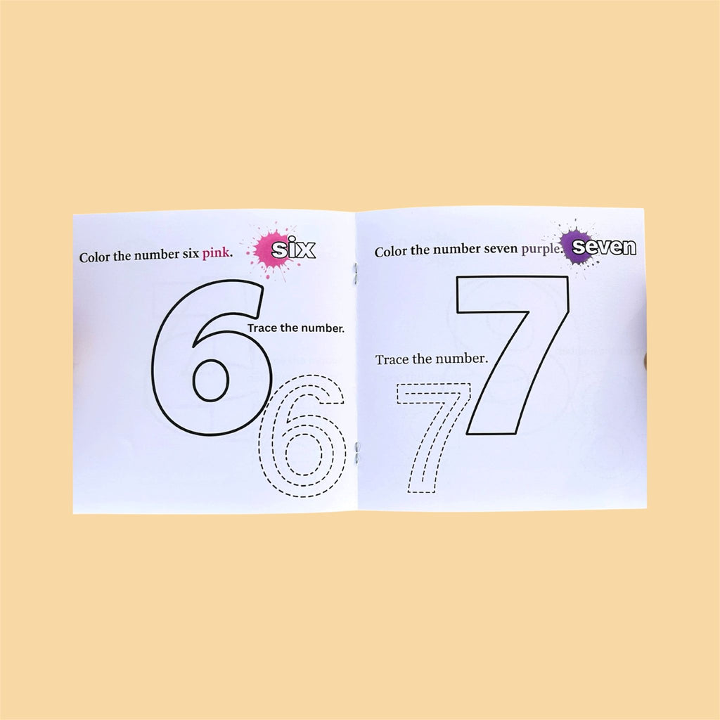 Numbers Fun: Trace & Color