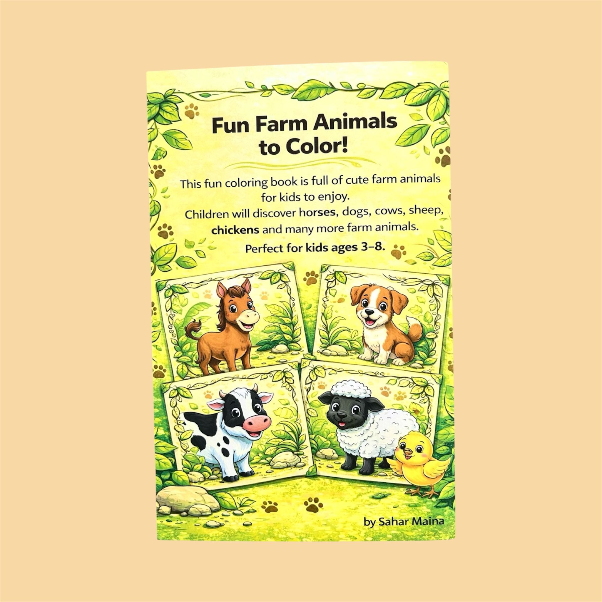 Farm Animals Coloring Book