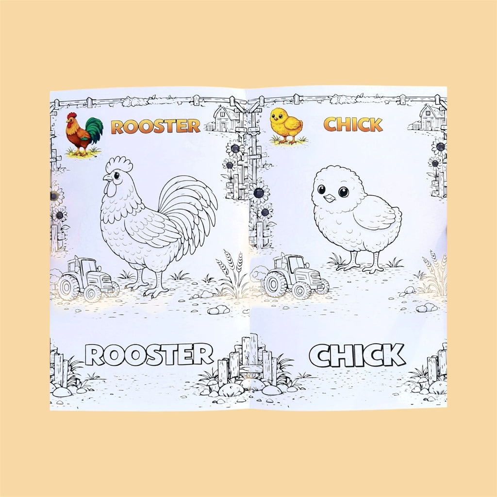 Farm Animals Coloring Book