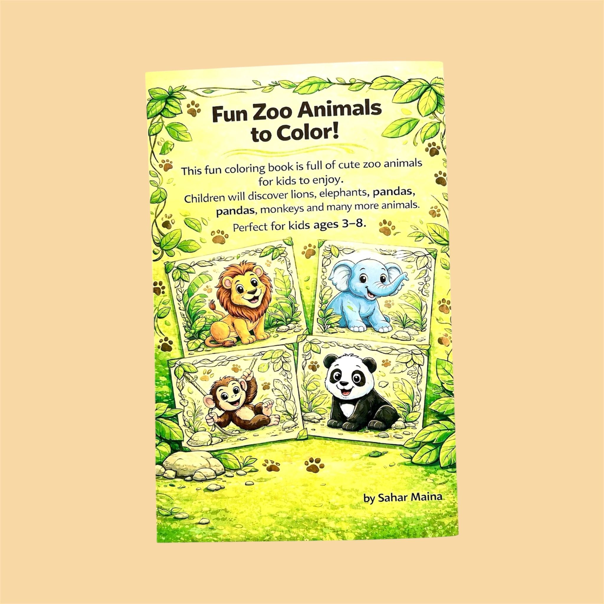 Zoo Animals Coloring Book