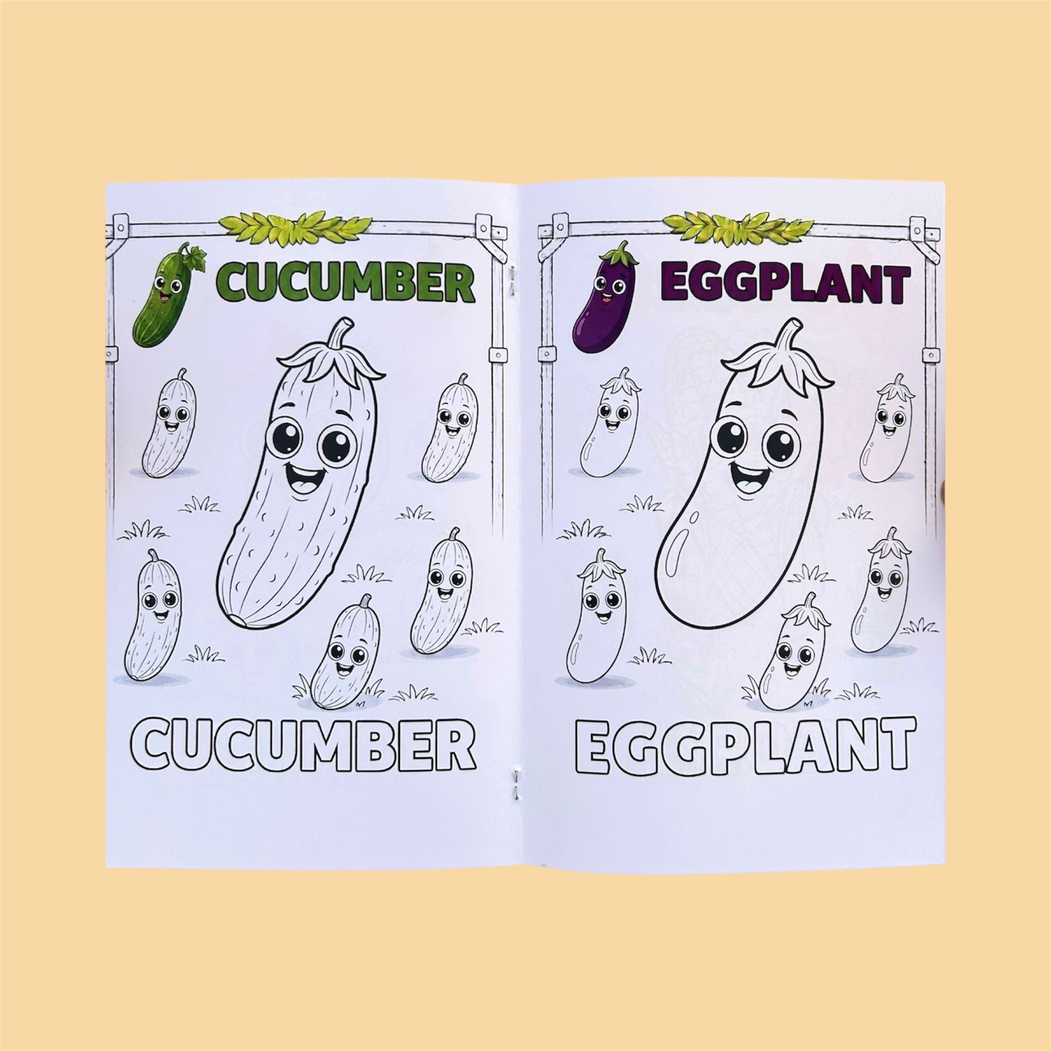 Vegetables Coloring Book