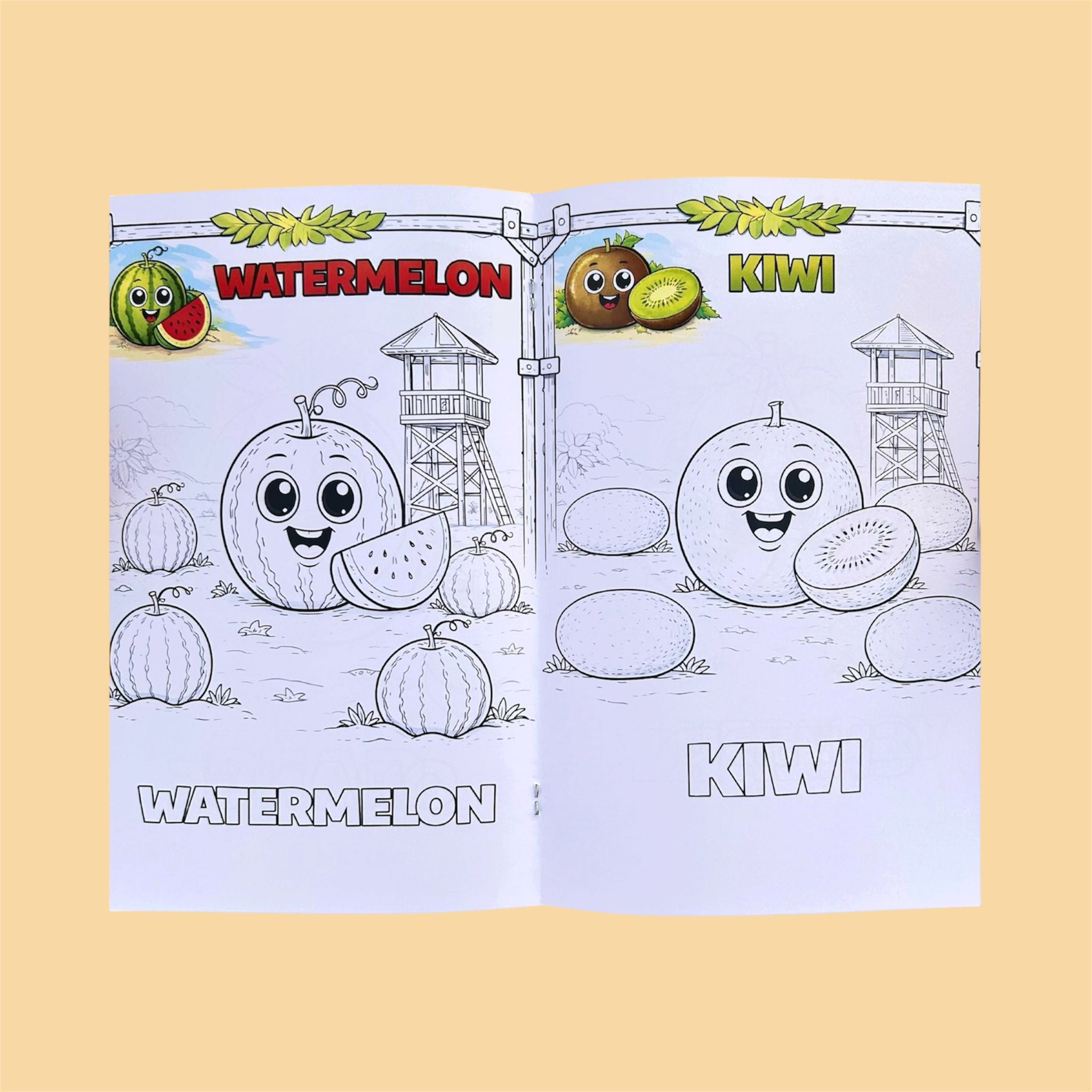 Fruits Coloring Book